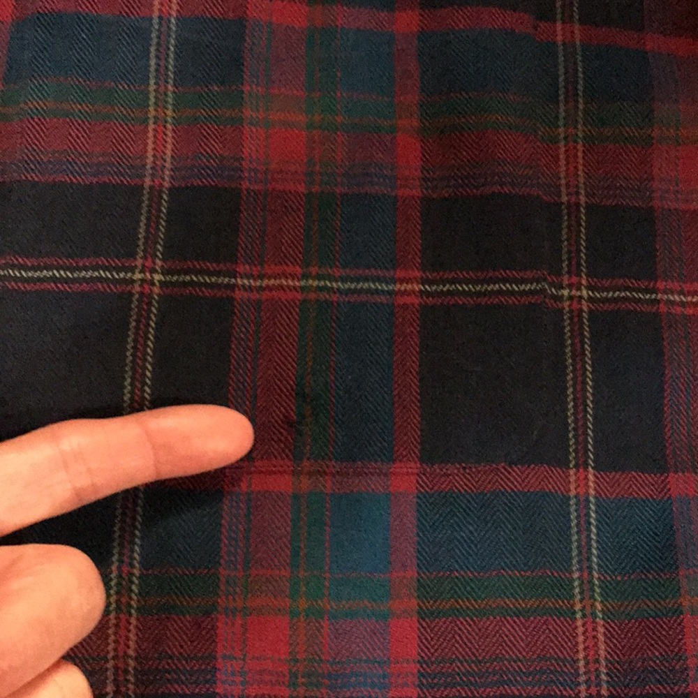 Sir Pendleton pure virgin wool button up shirt men’s XL plaid blue red•FLAW - Picture 3 of 12